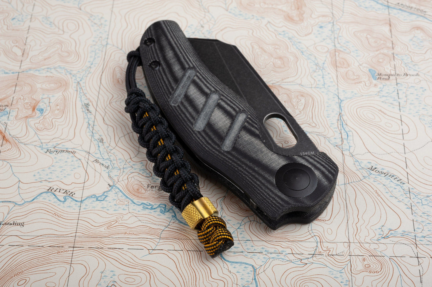 Extinction Level Event Paracord Knife Lanyard With Gold Titanium Bead | Choose From Over 100 Paracord Colors | 550 and 275 Paracord