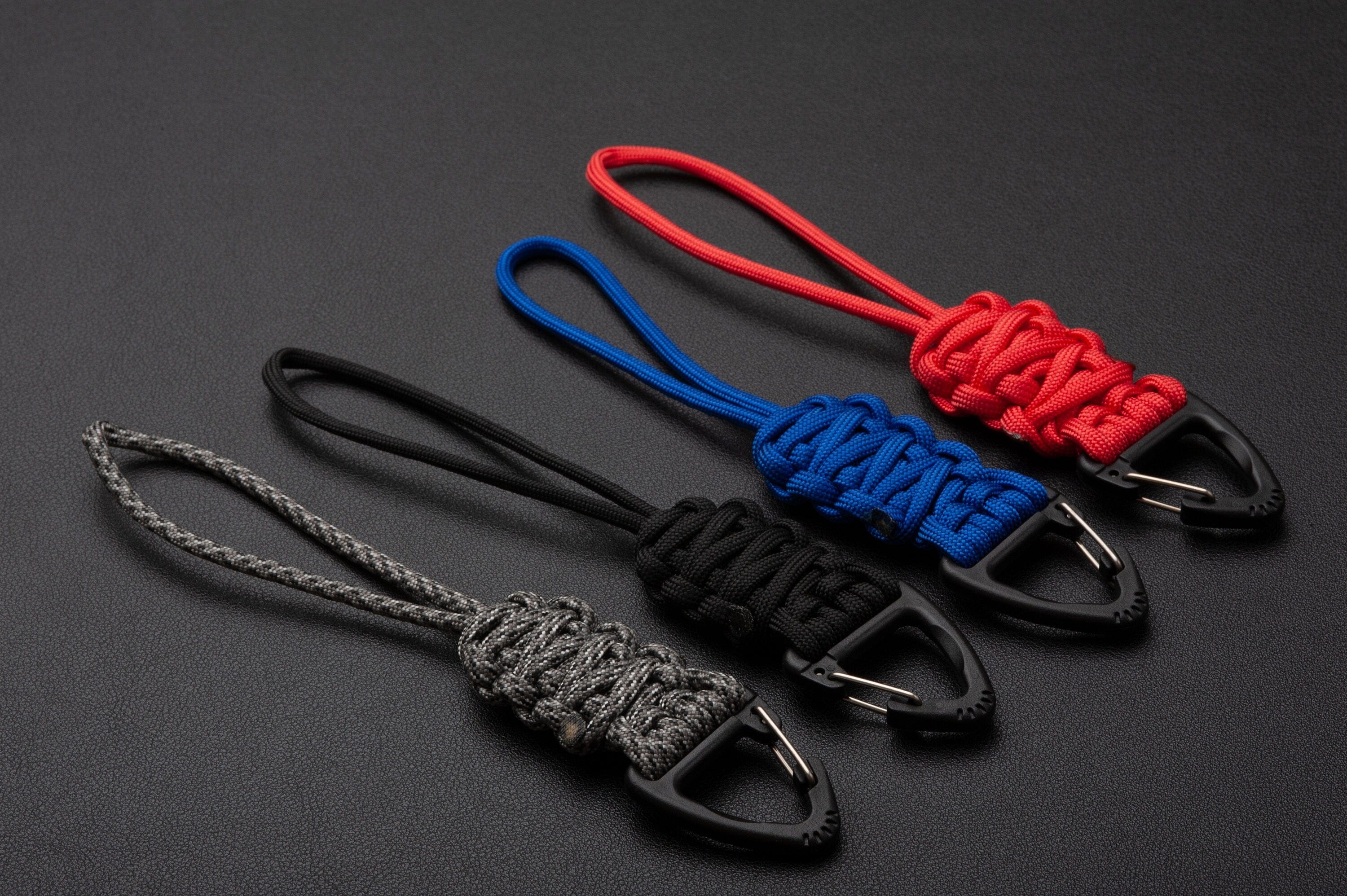 Triangle Carabiner EDC Tactical Paracord Knife Lanyard Keychain